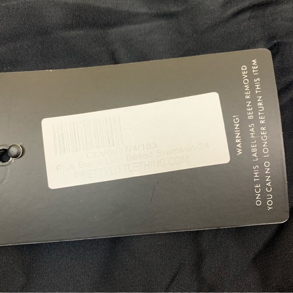 PrettyLittleThing Black High Cut Halter Bodysuit Clubwear Minimal 20 - Picture 3 of 4